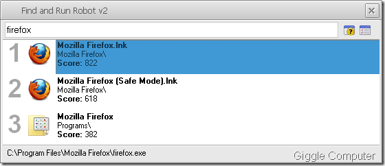 FindAndRun - Search box