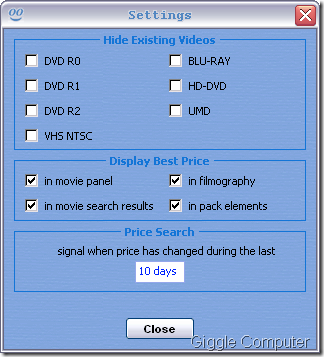 Coollection - Settings