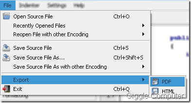 UniversalIndentGUI - Export