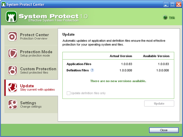 System Protect - Update