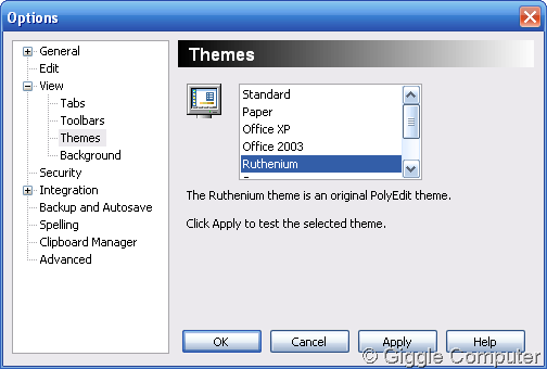 PolyEdit - Themes