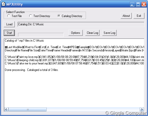 MP3Utility - Catalog Directory