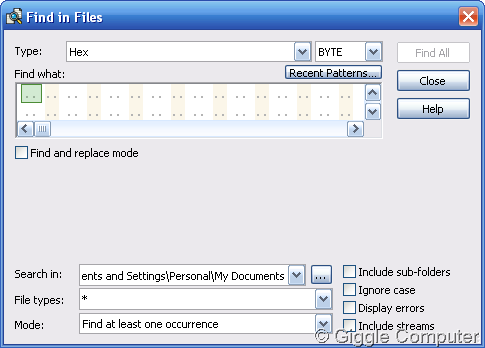 Find in Files