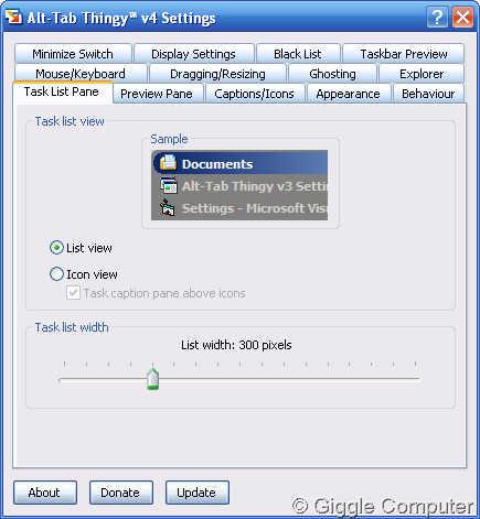 Task List Pane
