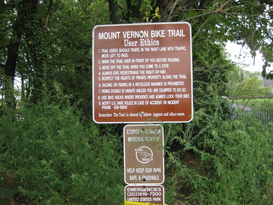 Mount vernon trail ethics