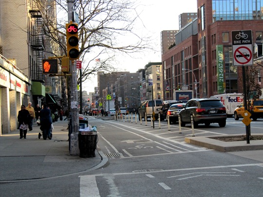 New York City 9th Ave bike lane