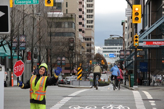 Vancouver Hornby Street Bike Lanes