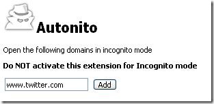 Autonito - Add URL