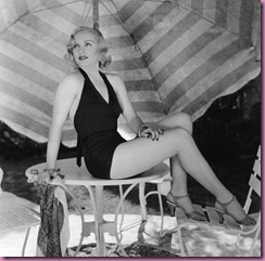 carole lombard 1930's swimsuit