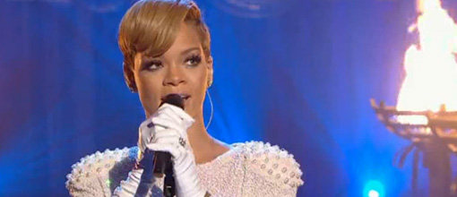 Rihanna's 'Russian roulette' performance on 'Cheryl Cole's night in'