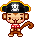 Gif macaco pirata