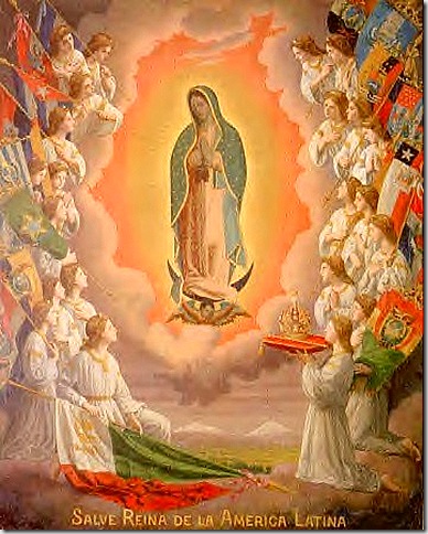 Mamá María de Guadalupe con los ángeles
