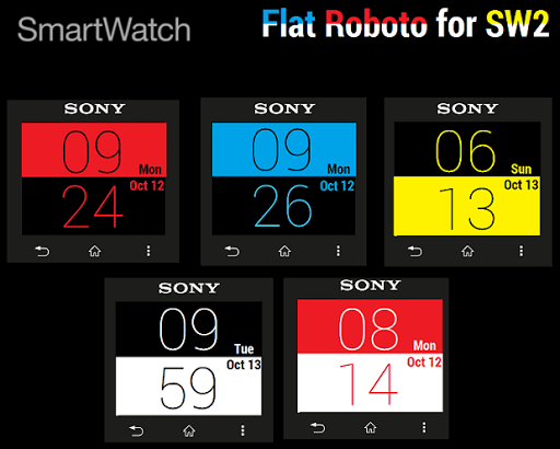 【免費個人化App】Flat Roboto for SmartWatch 2-APP點子