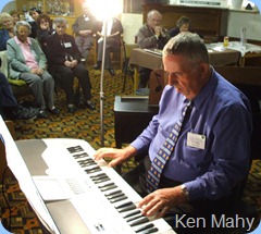 Committee Member, Ken Mahy, played four songs on his Korga Pa1X for us.