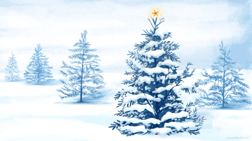 snow white wallpaper. Christmas Snow-white Tree