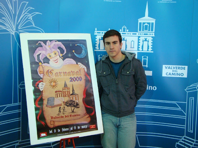 Este es Manuel Arenas el joven valverde&ntilde;o autor del cartel del carnaval 2009, tiene 19 a&ntilde;os y cursa estudios en el I.E.S Diego Angulo de nuestra ciudad y ha realizado su obra acr&iacute;lico sobre papel como trabajo del aula de dise&ntilde;o del centro donde cursa.