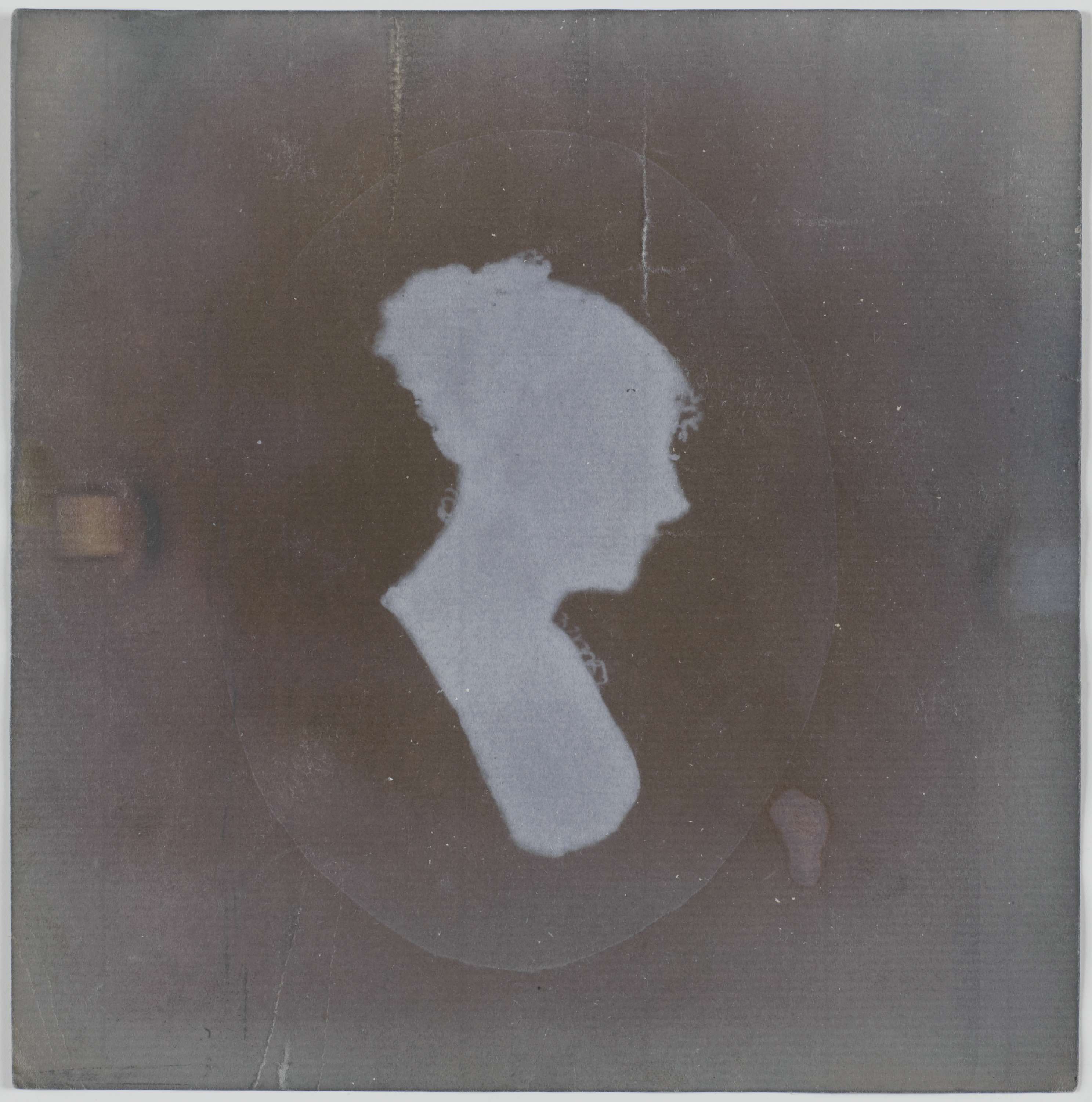 Portret van een vrouw in silhouet vorm