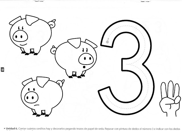 FICHAS NUMEROS PARA COLORIR