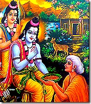 Rama and Lakshmana with Shavari