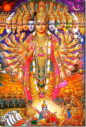Krishna showing His universal form