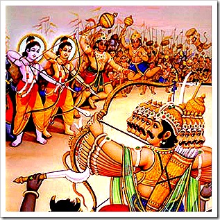the final battle with Ravana