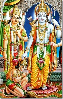 Rama, Lakshmana, and Hanuman