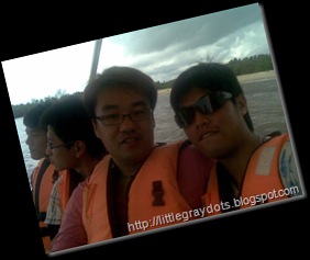Swee and I on boat ....