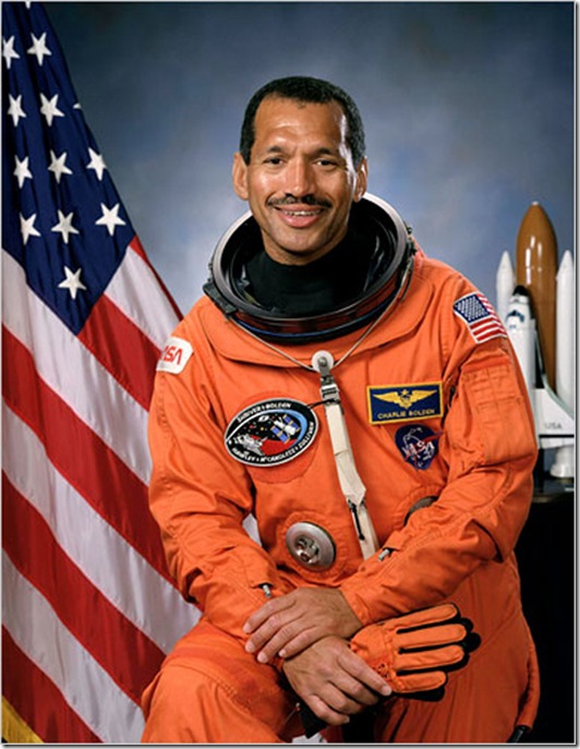 Astronaut Charles F. Bolden Jr. seen in NASA handout photo from 1991.   President Barack Obama will name former space shuttle commander Charles Bolden to lead NASA, the White House said May 23, 2009, in the midst of a major shift in the U.S. human space program. Bolden, who would become the 12th administrator in NASA's 51-year history and its first black head, is seen as a strong advocate for human space flight.    REUTERS/NASA/Handout   (UNITED STATES SCI TECH POLITICS) FOR EDITORIAL USE ONLY. NOT FOR SALE FOR MARKETING OR ADVERTISING CAMPAIGNS