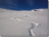 in discesa su neve marcia