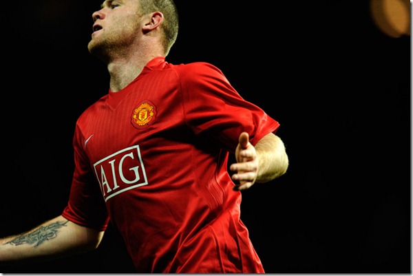 O jogador Wayne Rooney do Manchester United.