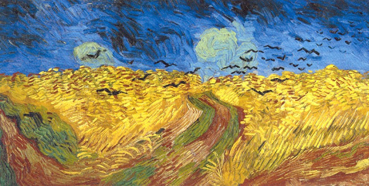 vincent van gogh, korenveld met kraaien
