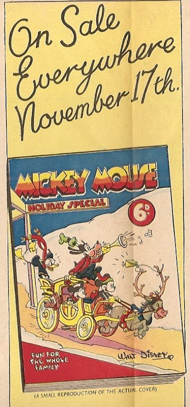 Mickey Mouse Special advertiesment, 1937