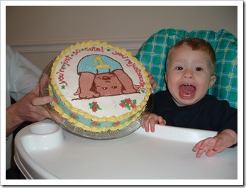 20050109-11 Hyrum with his birthday cake