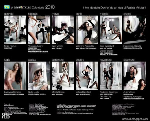 Calendar Miss Italy 2009