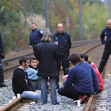 Biarritz novembre 2003 occupation voie ferrée