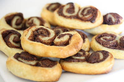 close-up photo of baked Nutella Palmiers