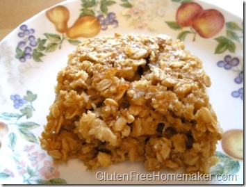 baked oatmeal - on plate baked oatmeal - on plate