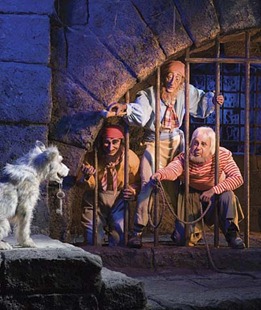 NO ESCAPE -- In one of the attractions most memorable scenes, a dog holds the keys and the futures of some undesirables in his mouth.  The classic moment was recreated in Pirates of the Caribbean:The Curse of the Black Pearl.
FOR EDITORIAL USE ONLY
All Rights Reserved ©2006 Disney Enterprises