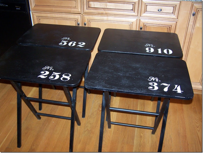 TV Tray Tables with Numbers 005