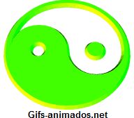 Yin-yang verde e amrelo