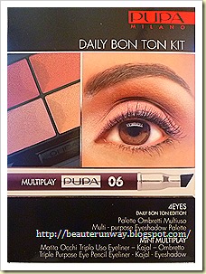 Pupa 4 eyes kit daily bon ton beaute runway