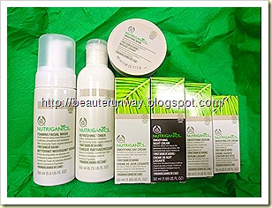 Nutriganics The Body Shop Anti-aging organic skin care collection