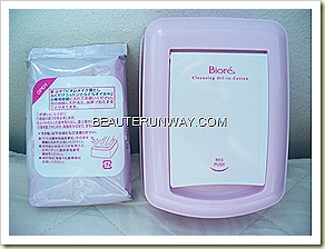 BioreCleansing Oil Facial Cotton Sheets and storage box