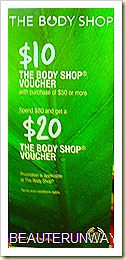 The Body Shop vouchers