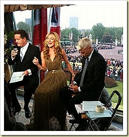 CAT DEELEY WORE THE JIMMY CHOO 247 LUCIA IN NUDE PATENT to PRESENT FOR CNN FOR THE ROYAL WEDDING