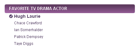 People's Choice Awards 2011 Nominees - best actor HughLaurie