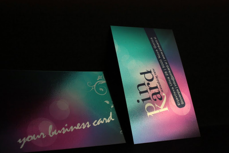 metallic plastic business cards