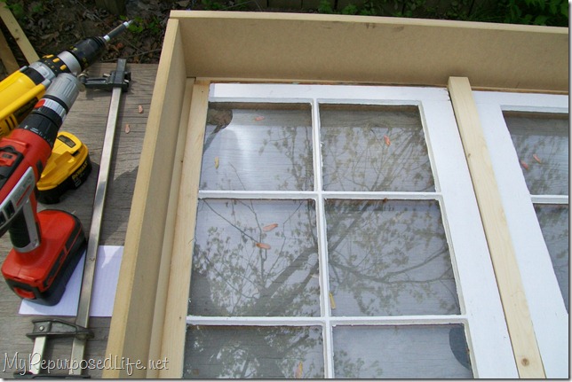 repurposed window cabinet