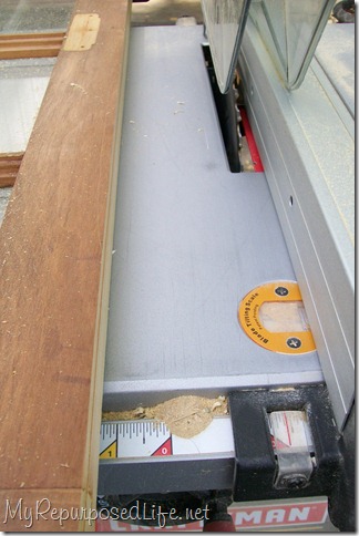 trim the window on the table saw