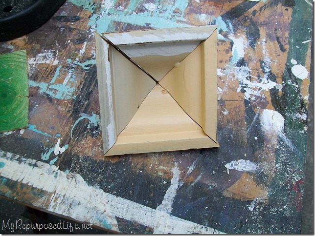 triangle trim pieces make a pyramid 